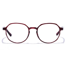 GRAVIATE by Coolwinks E33C7604 Glossy Wine Full Frame Round Eyeglasses for Men and Women