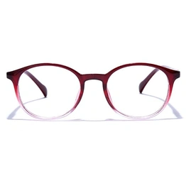 GRAVIATE by Coolwinks E33C7677 Glossy Wine Full Frame Round Eyeglasses for Men and Women