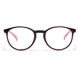 GRAVIATE by Coolwinks E33A7251 Glossy Wine Full Frame Round Eyeglasses for Women