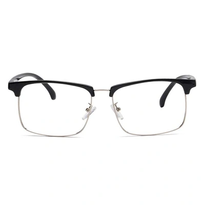 Xstyl by Coolwinks E12B6721 Glossy Black Full Frame Clubmaster Eyeglasses for Men and Women