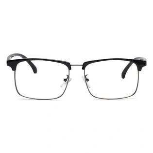 Xstyl by Coolwinks E12C6721 Glossy Black Full Frame Clubmaster Eyeglasses for Men and Women