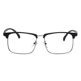 Xstyl by Coolwinks E12C6722 Matte Black Full Frame Clubmaster Eyeglasses for Men and Women