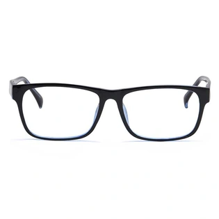 Xstyl by Coolwinks E12A6742 Glossy Black Full Frame Retro Square Eyeglasses for Men and Women