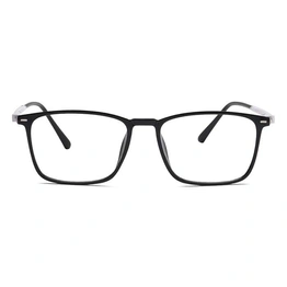 Xstyl by Coolwinks E12A6758 Glossy Black Full Frame Retro Square Eyeglasses for Men and Women