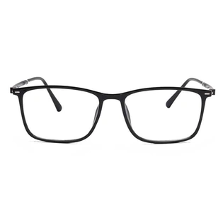 Xstyl by Coolwinks E12A6760 Glossy Black Full Frame Retro Square Eyeglasses for Men and Women