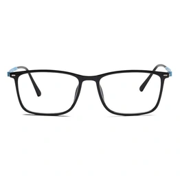 Xstyl by Coolwinks E12A6761 Glossy Black Full Frame Retro Square Eyeglasses for Men and Women