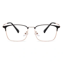 Xstyl by Coolwinks E12B6725 Matte Black Full Frame Retro Square Eyeglasses for Men and Women