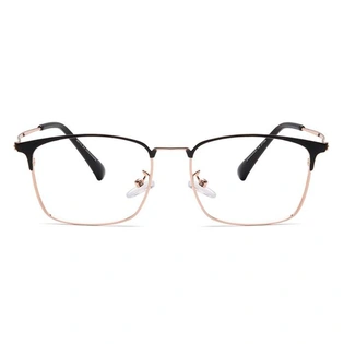 Xstyl by Coolwinks E12B6725 Matte Black Full Frame Retro Square Eyeglasses for Men and Women