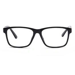 Xstyl by Coolwinks E12B6740 Glossy Black Full Frame Retro Square Eyeglasses for Men and Women