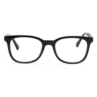 Xstyl by Coolwinks E12B6746 Glossy Black Full Frame Retro Square Eyeglasses for Men and Women