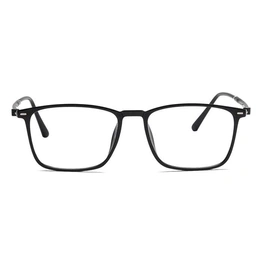 Xstyl by Coolwinks E12B6758 Glossy Black Full Frame Retro Square Eyeglasses for Men and Women