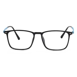 Xstyl by Coolwinks E12B6759 Glossy Black Full Frame Retro Square Eyeglasses for Men and Women