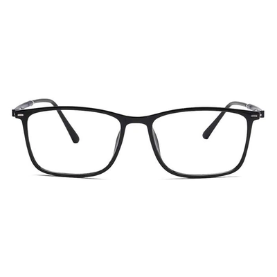 Xstyl by Coolwinks E12B6760 Glossy Black Full Frame Retro Square Eyeglasses for Men and Women