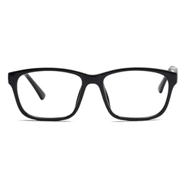 Xstyl by Coolwinks E12B6766 Glossy Black Full Frame Retro Square Eyeglasses for Men and Women