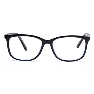 Xstyl by Coolwinks E12C6743 Glossy Black Full Frame Retro Square Eyeglasses for Men and Women