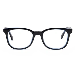 Xstyl by Coolwinks E12C6746 Glossy Black Full Frame Retro Square Eyeglasses for Men and Women