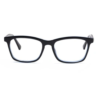 Xstyl by Coolwinks E12C6747 Glossy Black Full Frame Retro Square Eyeglasses for Men and Women