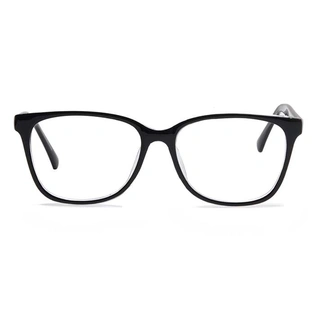 Xstyl by Coolwinks E12C6749 Glossy Black Full Frame Retro Square Eyeglasses for Men and Women