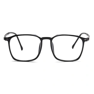 Xstyl by Coolwinks E12C6755 Glossy Black Full Frame Retro Square Eyeglasses for Men and Women