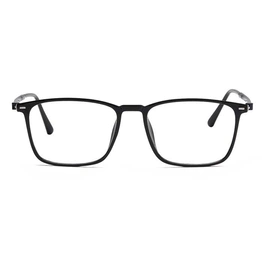 Xstyl by Coolwinks E12C6758 Glossy Black Full Frame Retro Square Eyeglasses for Men and Women