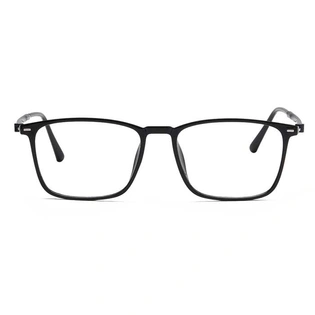 Xstyl by Coolwinks E12C6758 Glossy Black Full Frame Retro Square Eyeglasses for Men and Women