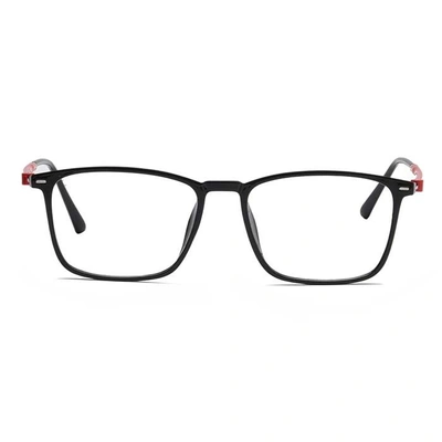 Xstyl by Coolwinks E12C6759 Glossy Black Full Frame Retro Square Eyeglasses for Men and Women