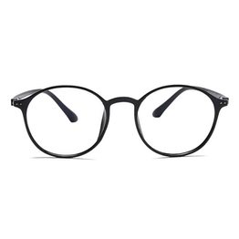 Xstyl by Coolwinks E12B6767 Glossy Black Full Frame Round Eyeglasses for Men and Women