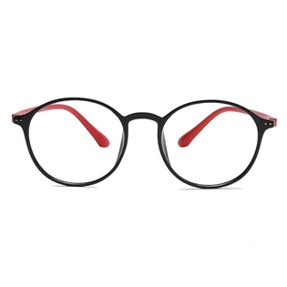 Xstyl by Coolwinks E12B6768 Glossy Black Full Frame Round Eyeglasses for Men and Women