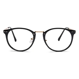 Xstyl by Coolwinks E12C6762 Glossy Black Full Frame Round Eyeglasses for Men and Women