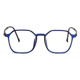 Xstyl by Coolwinks E20B6730 Glossy Blue Full Frame Retro Square Eyeglasses for Men and Women