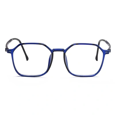 Xstyl by Coolwinks E20B6730 Glossy Blue Full Frame Retro Square Eyeglasses for Men and Women