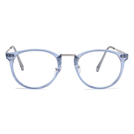 Xstyl by Coolwinks E20C6764 Glossy Blue Full Frame Round Eyeglasses for Men and Women