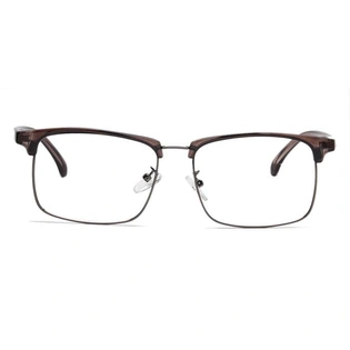 Xstyl by Coolwinks E15A6722 Glossy Brown Full Frame Clubmaster Eyeglasses for Men and Women