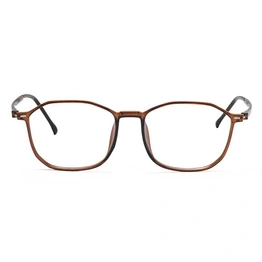 Xstyl by Coolwinks E15C6757 Glossy Brown Full Frame Retro Square Eyeglasses for Men and Women