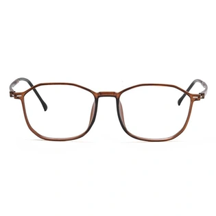 Xstyl by Coolwinks E15C6757 Glossy Brown Full Frame Retro Square Eyeglasses for Men and Women