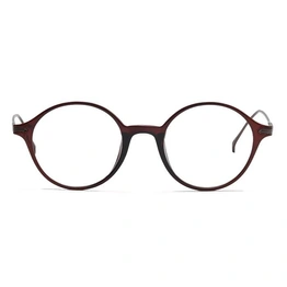 Xstyl by Coolwinks E15A6737 Glossy Brown Full Frame Round Eyeglasses for Men and Women