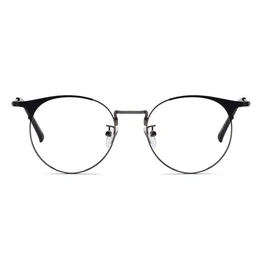 Xstyl by Coolwinks E13B6724 Matte Gunmetal Full Frame Clubmaster Eyeglasses for Men and Women