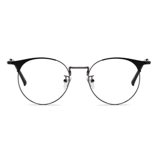 Xstyl by Coolwinks E13B6724 Matte Gunmetal Full Frame Clubmaster Eyeglasses for Men and Women