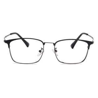 Xstyl by Coolwinks E13C6726 Matte Gunmetal Full Frame Retro Square Eyeglasses for Men and Women