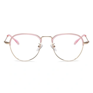 Xstyl by Coolwinks E23A6720 Matte Pink Full Frame Clubmaster Eyeglasses for Women