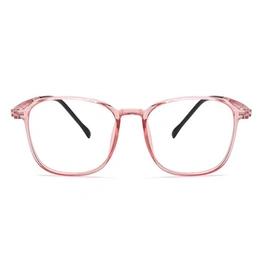 Xstyl by Coolwinks E23A6731 Glossy Pink Full Frame Retro Square Eyeglasses for Women