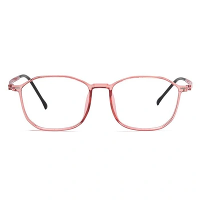 Xstyl by Coolwinks E23A6757 Glossy Pink Full Frame Retro Square Eyeglasses for Women