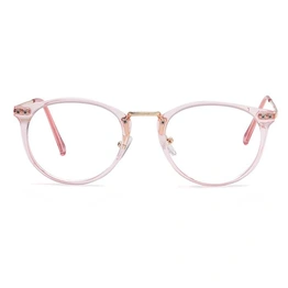 Xstyl by Coolwinks E23B6763 Glossy Pink Full Frame Round Eyeglasses for Women