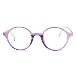 Xstyl by Coolwinks E17A6738 Glossy Purple Full Frame Round Eyeglasses for Women