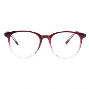 Xstyl by Coolwinks E33A6715 Glossy Wine Full Frame Round Eyeglasses for Men and Women