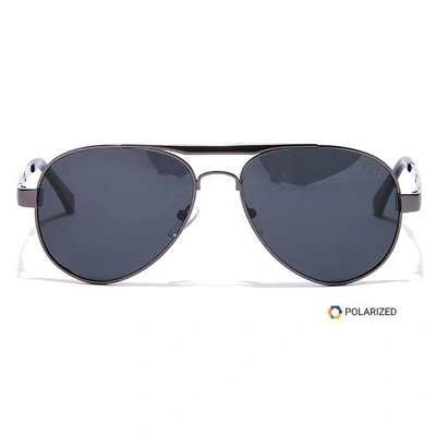 Elite by Coolwinks S12A6424 Black Polarized Pilot Sunglasses for Men and Women