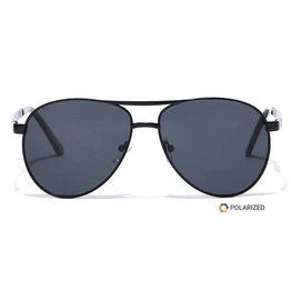 Elite by Coolwinks S12A6436 Black Polarized Pilot Sunglasses for Men and Women