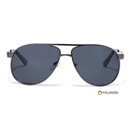 Elite by Coolwinks S12A6473 Black Polarized Pilot Sunglasses for Men and Women