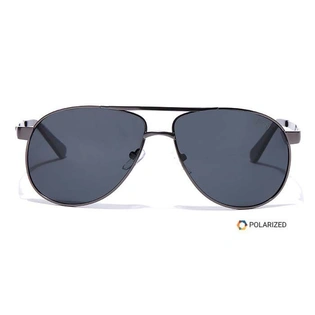 Elite by Coolwinks S12A6473 Black Polarized Pilot Sunglasses for Men and Women