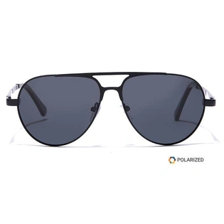 Elite by Coolwinks S12A6489 Black Polarized Pilot Sunglasses for Men and Women